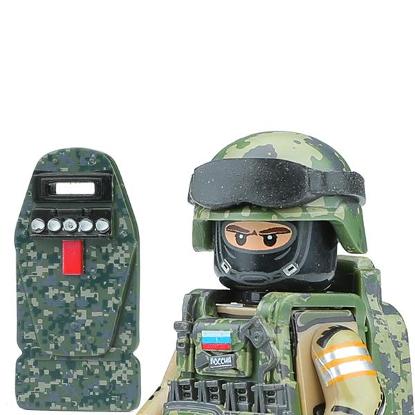 Полиция Города Россия Коммандос ФСБ Спецназ Фигурки Строительные Блоки Зеленый Камуфляж Щит Армейский Солдат Военное Оружие Игрушки