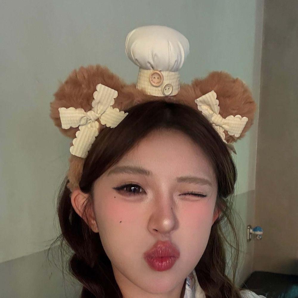 Fluffy Plush Headbands Elastic Animal Hair Hoops Faux Fur Tiaras Cute Hairbands Party