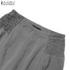 ZANZEA Женские летние свободные прямые плиссированные брюки