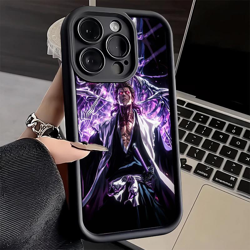 Чехол для телефона iPhone 17 Air 16E 15 16 Pro Max Bleach Айдзен Сосукэ Чехол 14 Plus 13 12 Mini Мягкий Силиконовый Fundas