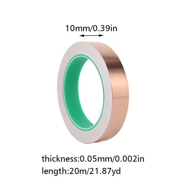 1 Roll Double-sided Conductive Tape High Temperature Resistance Self-Adhesive Versatile 20m