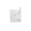 Row Transparent Autohesion for Bathroom,Kitchen Storage Rack Wall Hooks Key Holder Clothes Hanger