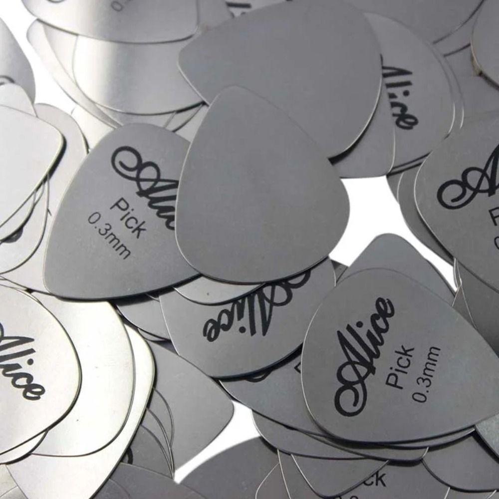 1/5Pcs Electric Guitar Bass Metal Guitar Pick Sparkling Guitar Pick Plectrum Ukulele Picks