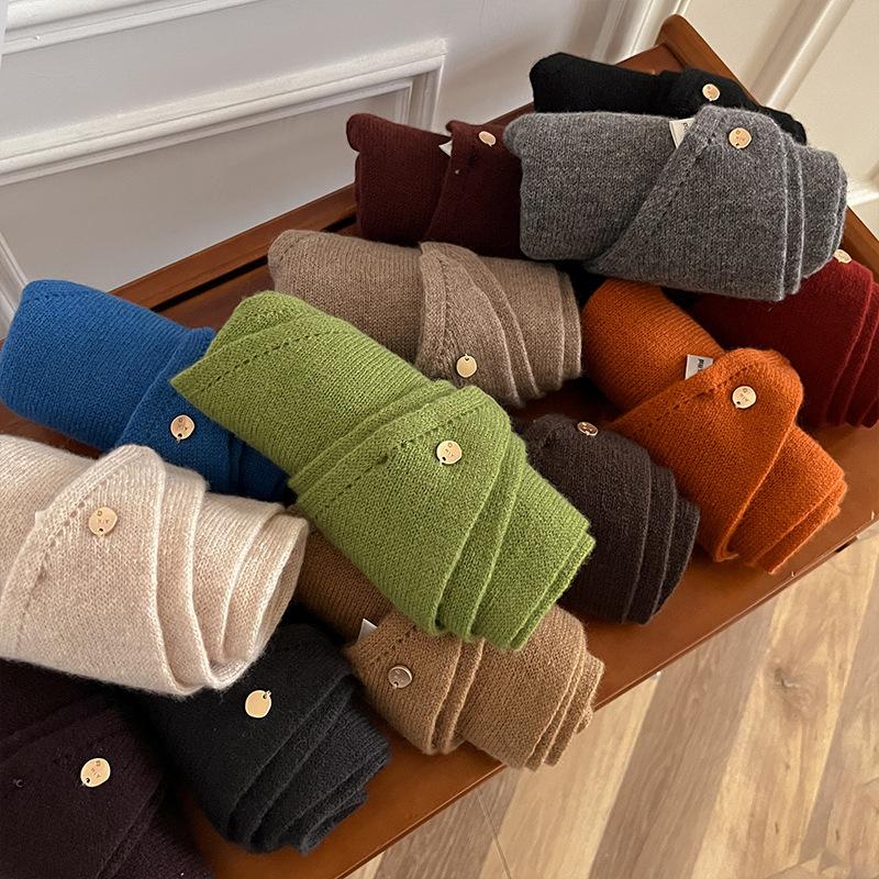 New Fashionable Soft Waxy Wool Small Scarf for Women All Match Neck Scarf Scarf Shawl High End Warm Scarf