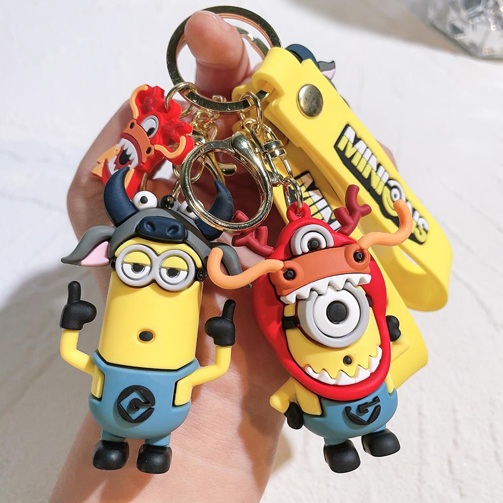 Kawai Zodiac Series Minions Figurines Toys Keychain 3D Despicable Minions Action Figures Classic Toys Xmas Gifts for Children