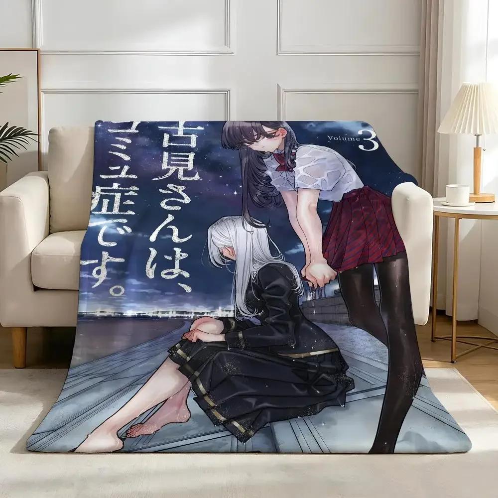 Аниме K-Komi.C-Не.C-Могу.C-Говорить Бросьте Высокоплотное Короткое Плюшевое Одеяло Мягкое Для Кожи Для Дивана Дремоты Кондиционируемого