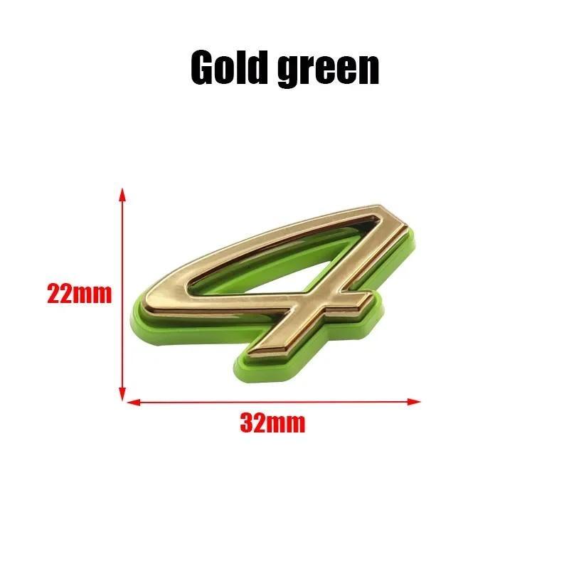 1pcs 3D ehybrid S 4 turbo green ABS Car rear English logo sticker Rear Bumper tail door trunk Emblem styling Accessories