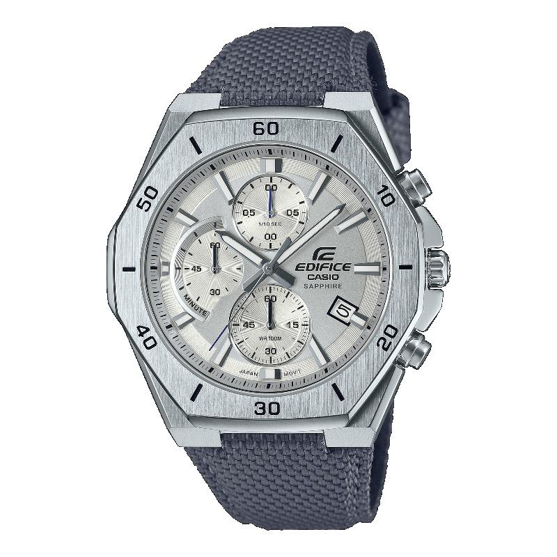 Casio Мужские аналоговые кварцевые часы из нержавеющей стали EFB-680CL-7AV, водонепроницаемость 100 м