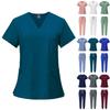 Unisex Nurse Uniforms V-neck Clinical Uniforms Professional Dentist Nursing Suit
