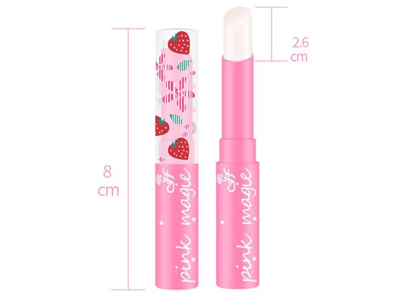 Бальзам для губ, увлажняющий, клубничный, с изменением температуры, телесный, матовая помада, косметическая