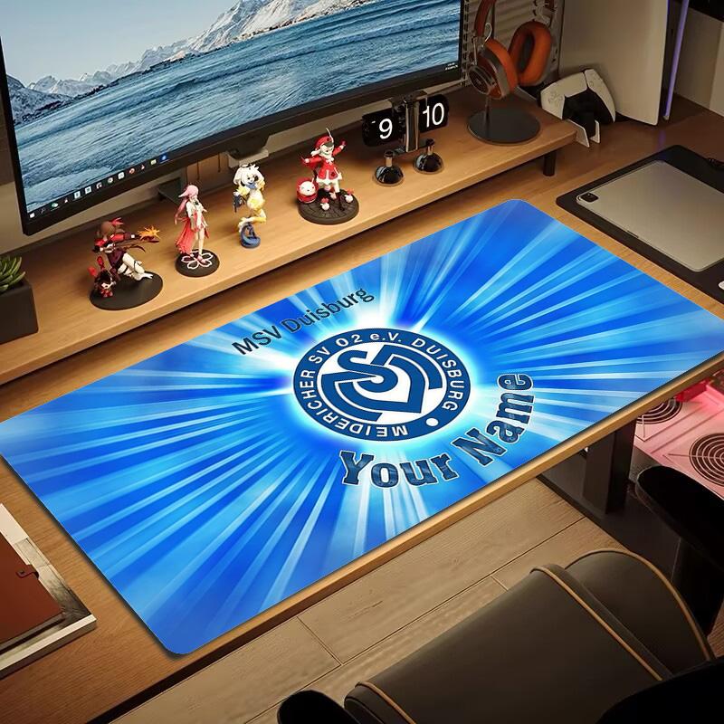 Msv Duisburg Custom Name Large Size Mouse Pad Large Gaming Table Cushion Non-slip Laptop Tablet Big Mousepad XXL Mat Mini PC Playmat With Lock edge