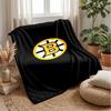Boston Bruins Flannel Fleece Blanket Cozy Warm Throw Blanket For Couch Bed Travel All Season Use