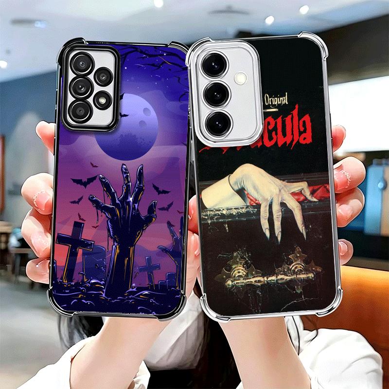 Gothic Vampire Scarlet Art Plating Phone Case For Samsung A17 A07 A37 A57 A16 A56 A15 A55 A14 A54 A13 A53 A26 A36 A25 A35 A24 A3