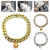 Party Cat AccessoriesL Cat Jewelry Bulldog Pitbull Collar Pet Necklace Cuban Chain Dogs Collar