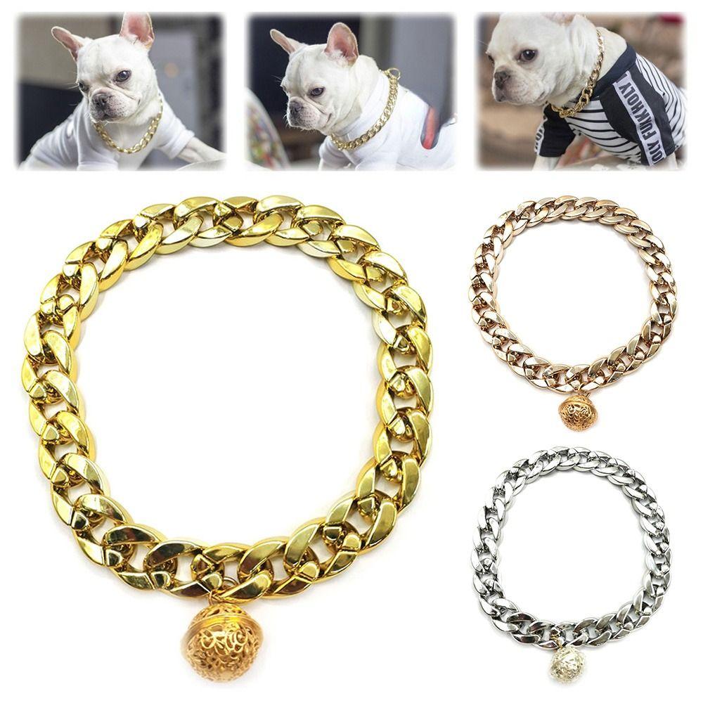 Party Dog Supplies Cat AccessoriesL Pet Necklace Dogs Collar Bulldog Pitbull Collar Cuban Chain