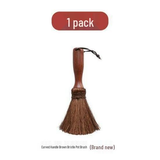 Natural Coconut Palm Dish & Pot Cleaning Brush - Non-stick & Iron-Safe