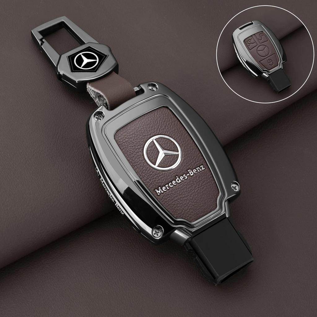 Кожаный чехол-держатель для брелока автомобильного ключа GLC GLB для Mercedes Benz A B C E GL S GLA GLK CLS Класса AMG W204 W205 W212