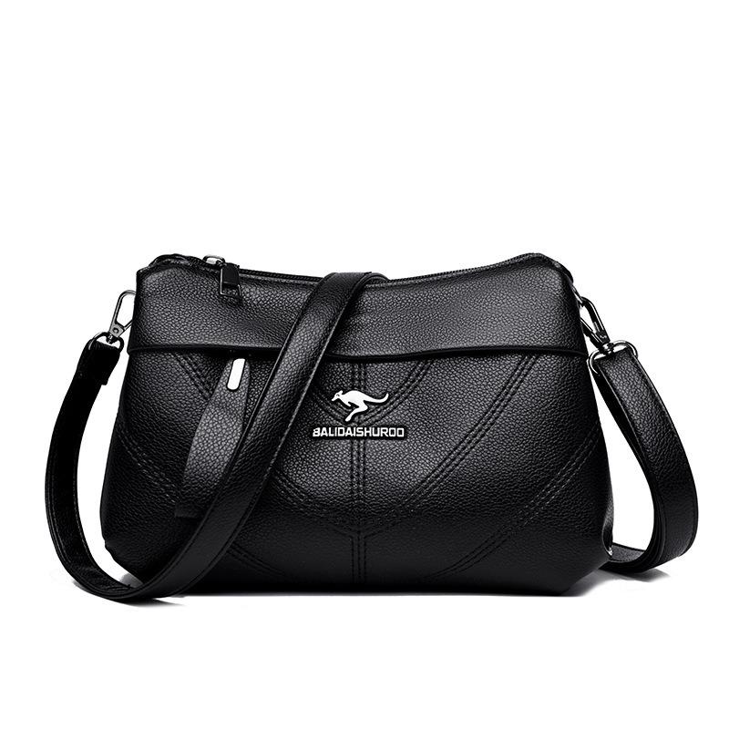 Сумка через плечо для женщин среднего возраста, маленькая квадратная сумка, многослойная сумка на одно плечо