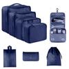 Набор для хранения в путешествиях из семи предметов: Косметичка, Органайзер для одежды, нижнего белья и Складной подпакет
