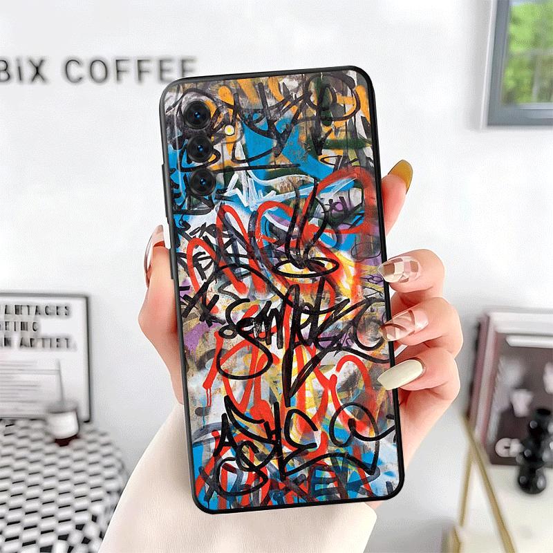 Graffiti Fashion Art Soft Phone Case for Samsung A17 A37 A57 A16 A26 A36 A56 A15 A25 A35 A55 A14 A24 A34 A54 A13 A23 A33 A53 A52