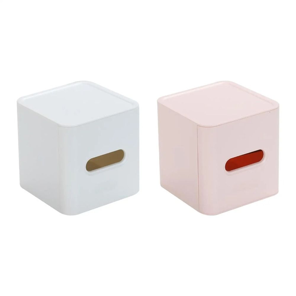 Plastic Square Napkin Box Simple Desktop Tissue Box Modern Roll Paper Holder Bathroom