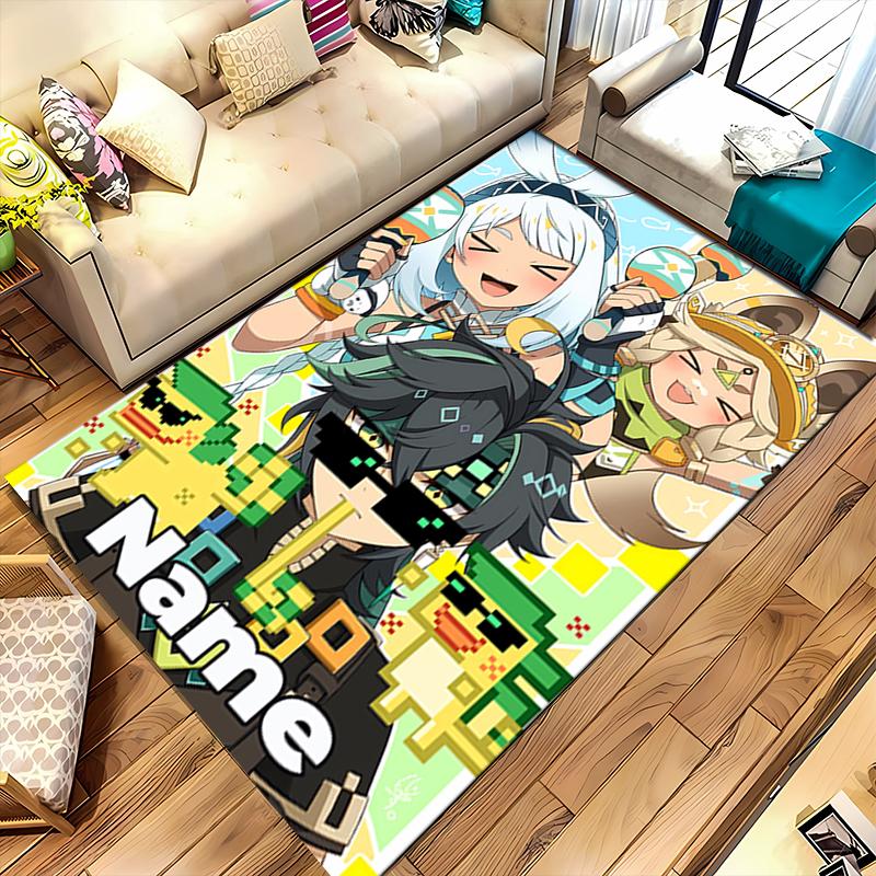 Custom personalization Genshin Impact characters Area Rug - Perfect For Kitchen, Bathroom,Laundry Room Decor Large Size Available,Gift All Seasons