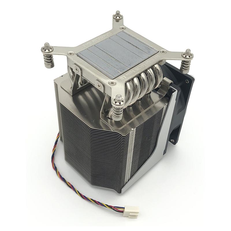 COOLSERVER R19 4U Серверный кулер для процессора 5 тепловых трубок Корпус для настольного ПК бесшумный вентилятор Для LGA2011 2066 115X Рабочая станция Компьютерный радиатор