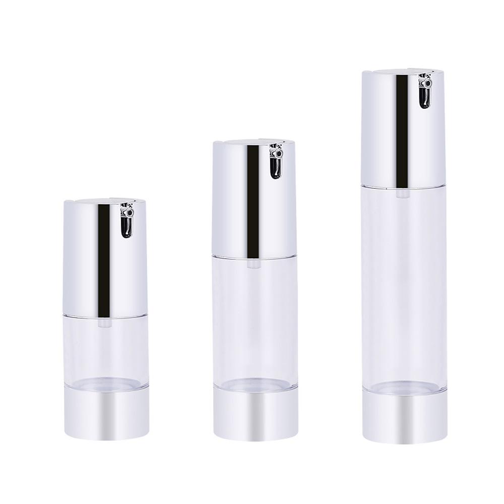 Бутылка с безвоздушным насосом Многоразовые дорожные контейнеры Пустая косметическая бутылка Вакуумная бутылка для лосьона, дезинфицирующего средства для рук, тонера, увлажняющего крема и сыворотки