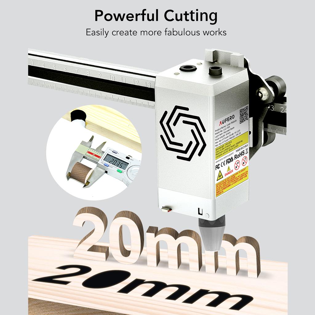 Aufero Laser 2 Laser Engraver with LU2-10A 10W Laser Power 390mmx390mm Engraving Area 32-bit