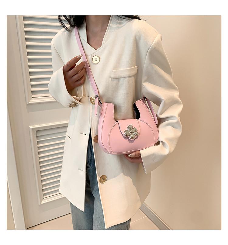 Chic Candy Colored Underarm Bag With Stylish Butterfly Bow Detail