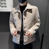 Шерстяная куртка мужская весна, осень и зима новый корейский стиль модная зимняя короткая шерстяная куртка мужская