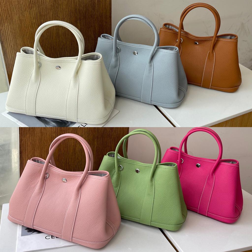 Женская сумка 2025 новая из натуральной коровьей кожи садовая сумка фабрика-источник наплечная сумка-мессенджер большая вместительная портативная сумка-тоут