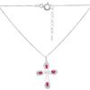 Silver Necklace with Natural Ruby 1.329ct, Product Weight 3.89 G (2167624)