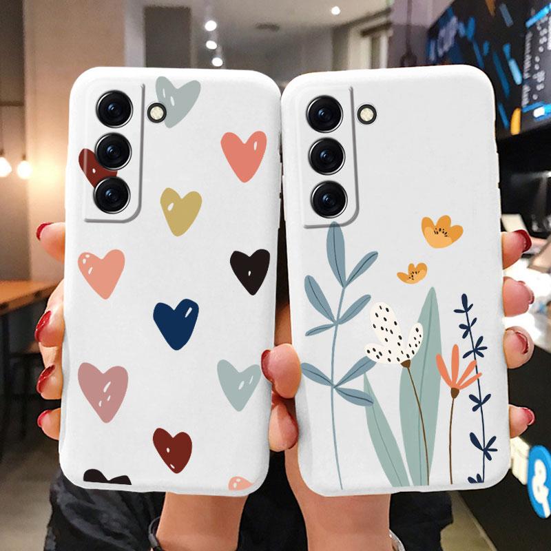 Case For Samsung Galaxy S22 S 22 Plus Ultra Phone Cover Cute Cartoon Candy Painted Soft TPU Coque For Samsung S24 S25 Plus Funda