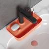 Household Silicone Sink Drain Rack Faucet Splash Proof Drain Rack Water Collecting Pad Sponge Rag Steel Wool Gadget Storage Box