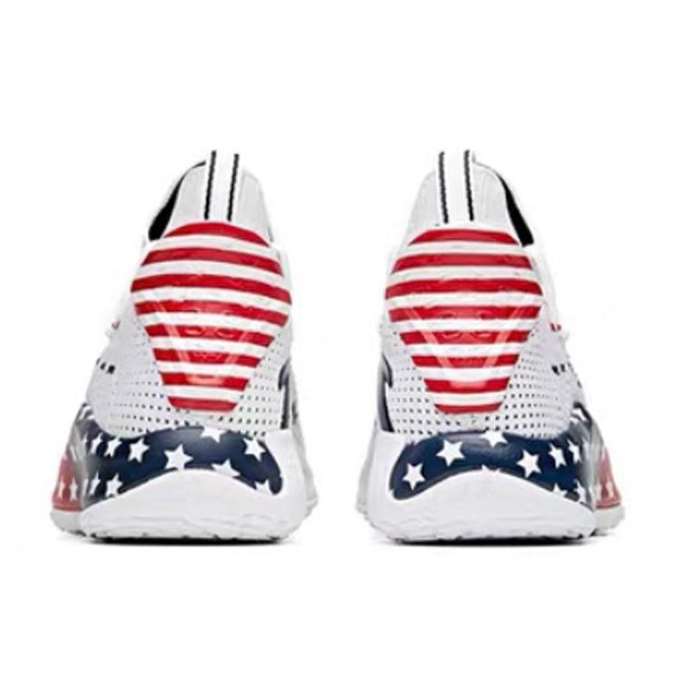 Anta KT5 Low Cushioning Slip Resistant Abrasion Resistant Low top Basketball Shoes Men's White Red Blue 112031102-3
