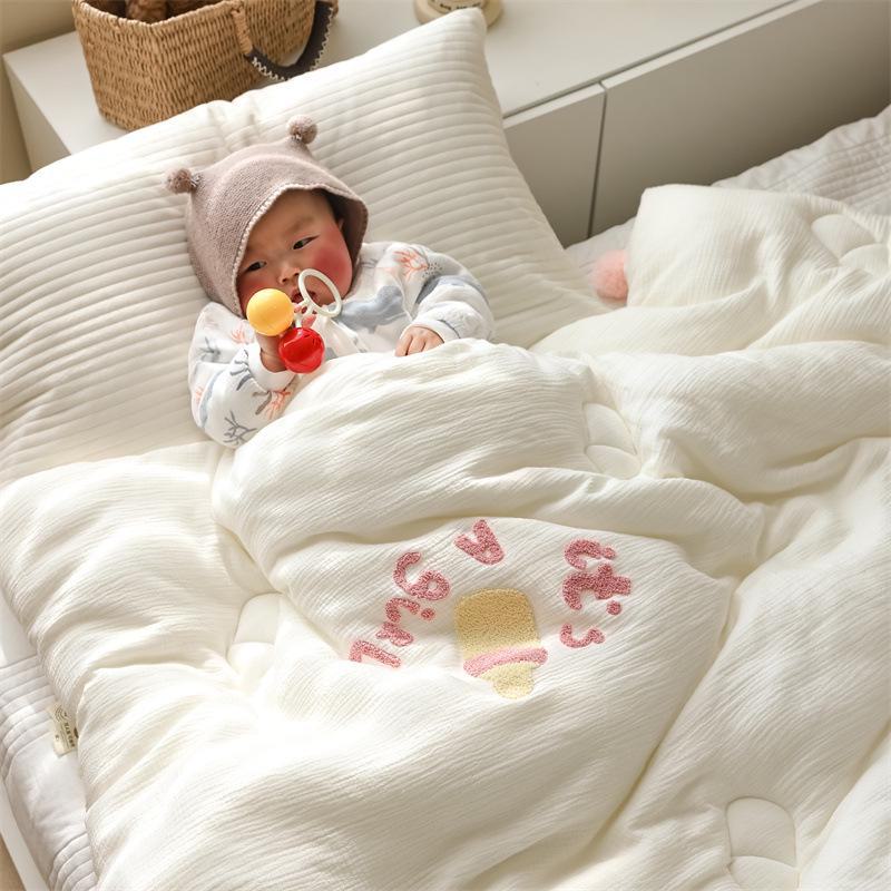 Всесезонное двухслойное хлопковое одеяло для младенцев и детей
