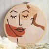 Kit broderie décorative visage line art