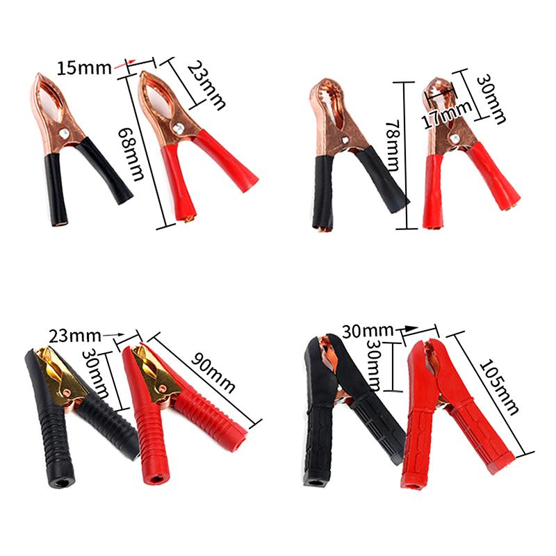 2 шт. 30/50A 80 мм Крокодил Автомобильный Фургон Аккумулятор Тестовый Провод Зажимы Крокодил Электрический Перемычка Кабель Зажим Красный+Черный