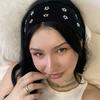Звездная Полая Пробивная Эластичная Повязка на Голову Тканевая Повязка с Полыми Прорезями Для Волос Подарки Повязки на Голову с Шипами Панк