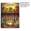 Spiral Recipe Binder Notebook Personalized Kitchen Meal Planner with Thick Paper Leak-Proof Cookbook Gift for Home & Office Use