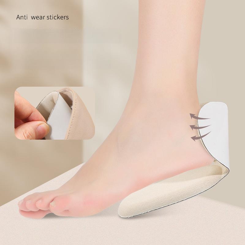 1pair Women High Heels Shoes Insoles Adjustable Size Back Stickers Pain Relief Protector Cushion Antiwear Feet Care Padding