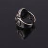 Ретро Мгновенная Мысль Бог или Дьявол Кольцо для Мужчин Ручной Работы Дизайнер Циркон Панк Готика Открытое Кольцо Байкерские Аксессуары Унисекс Подарок