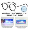 Metal Round Anti Blue Light Glasses Women  Classic Oversized Eyeglasses Frames Transparent Computer Glasses Eyewear
