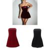 Polyester Spandex Backless Sleeveless Aline Dress For Winter Casual Females