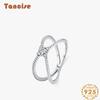 Tancise Classic 925 Sterling Silver Zircon Ring Ladies Jewelry Wedding Promise Party Gift