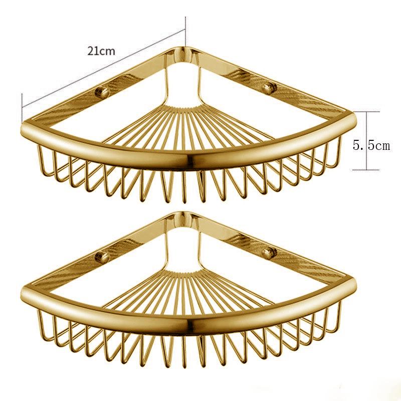 European Gold All-Copper Bathroom Towel Rack & Accessories Set