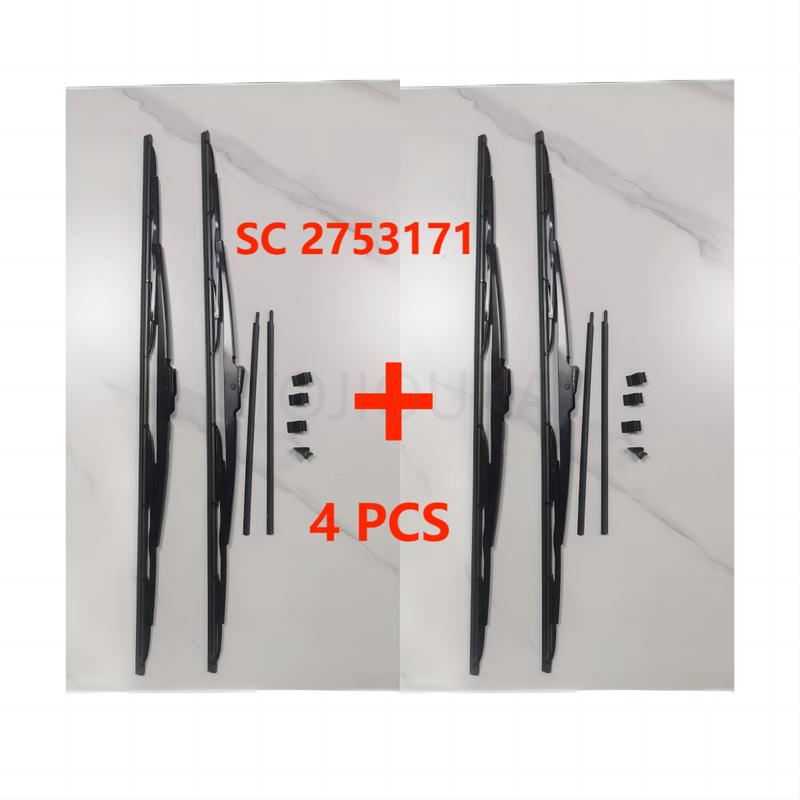 4 PCS in Suitable for Scania Truck Wiper Slices With Long Nozzle OEM 2753171 2715133 1798490 1534038 2617207 2617209
