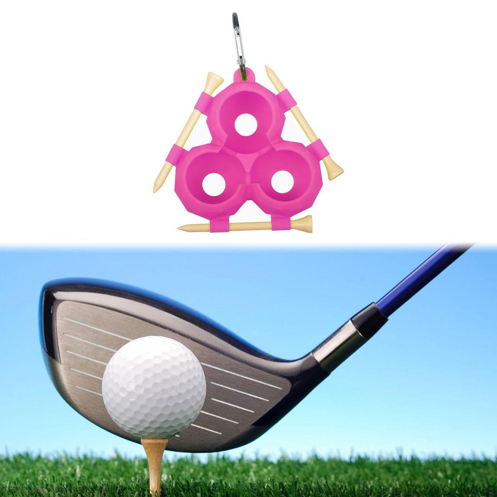 Держатель для мячей для гольфа для мужчин и женщин, Портативная сумка для переноски с карабином, Вмещает 3 мяча