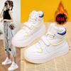 Высокие женские кроссовки, повседневные туфли на платформе, женская мода, осенние белые туфли с толстой подошвой, вулканизированные туфли, женские массивные кроссовки